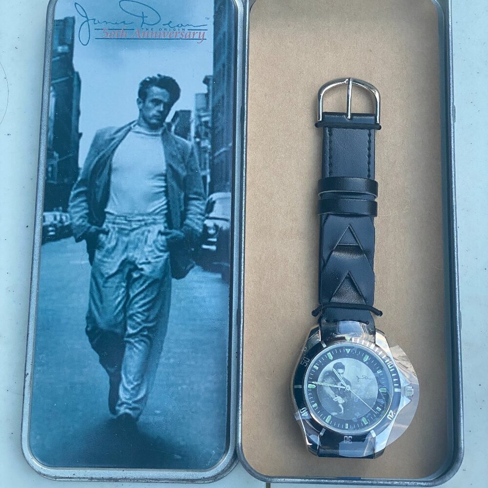 NEW Vintage 2004 Limited Edition 50th Anniversary James Dean Watch Black Dial